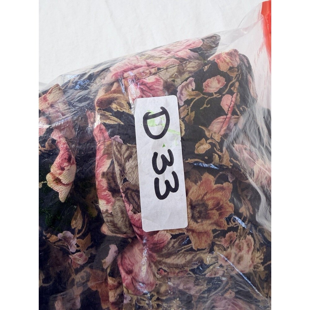 Starina Maxi Dress Medium Floral Button Front Short Sleeve Rayon Cottagecore - Picture 15 of 16